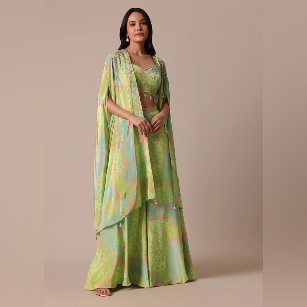 NWT Kalki Salwar Kameez - Green crop 3pc set